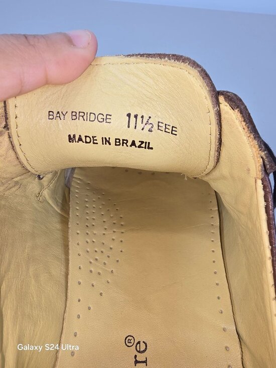 Studio Belvedere Bay bridge men\'s brown leather oxford shoes size 11.5 main image 4